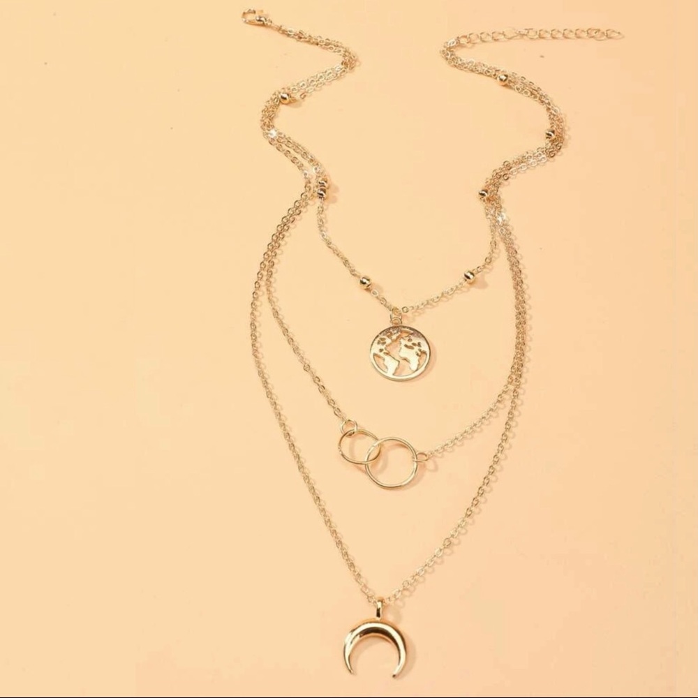 3/$30 💛 Multi Layered Charm Necklace - Picture 4 of 4